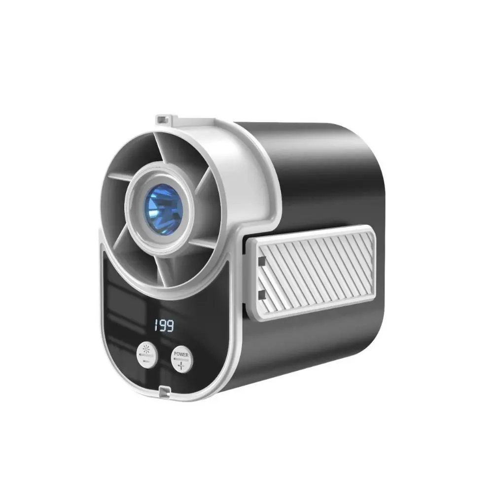 LED Display Waist Clip Fan High-Speed Strong Airflow Hanging Neck Fan Dual Wearing Solid Clip Structure Mini Cooling Fan