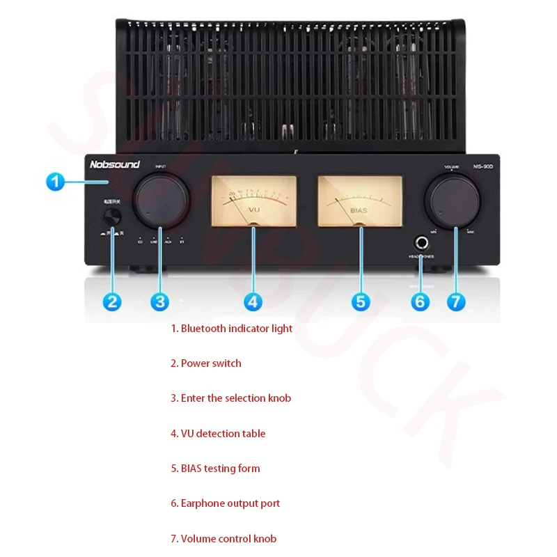 MS-90D ΑΡΤΧ Bluetooth 5.0 ロスレスオーディオプッシュプル EL34C アメリカ GE 5BK7 電子管 HIFi 胆嚢アンプオーディオ