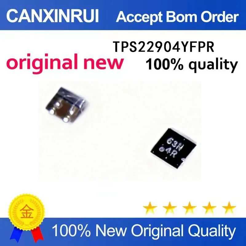 (5-100 Pieces) New stock TPS22904YFPR silk screen 4R ultra small low input voltage low rON load switch