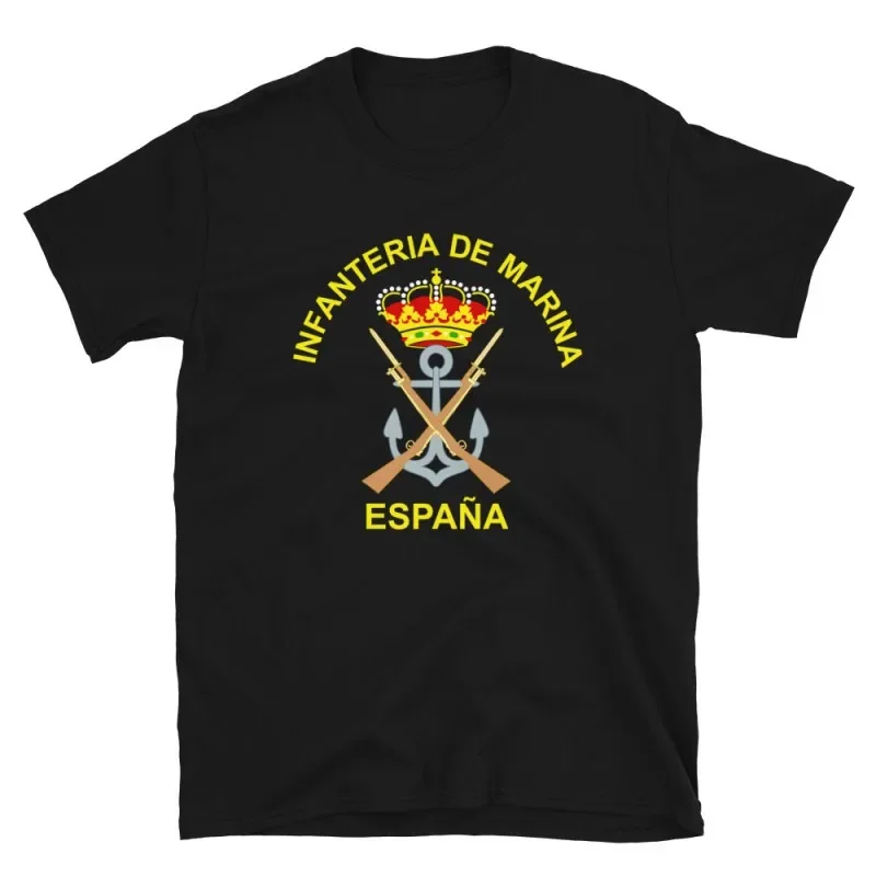 Spanish Naval Army Militar Military Marines Infantry Men T-Shirts Summer Casual 100% Cotton Harajuku Shirts