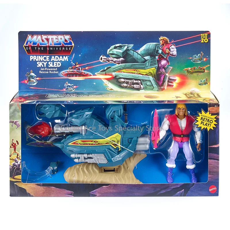 

Mattel He-Man MASTERS OF THE UNIVERSE Flying Machine Set PRINCE ADAM SKY SLED Jet-Powered Rescue Rocket Trendy Toys Holiday Gift