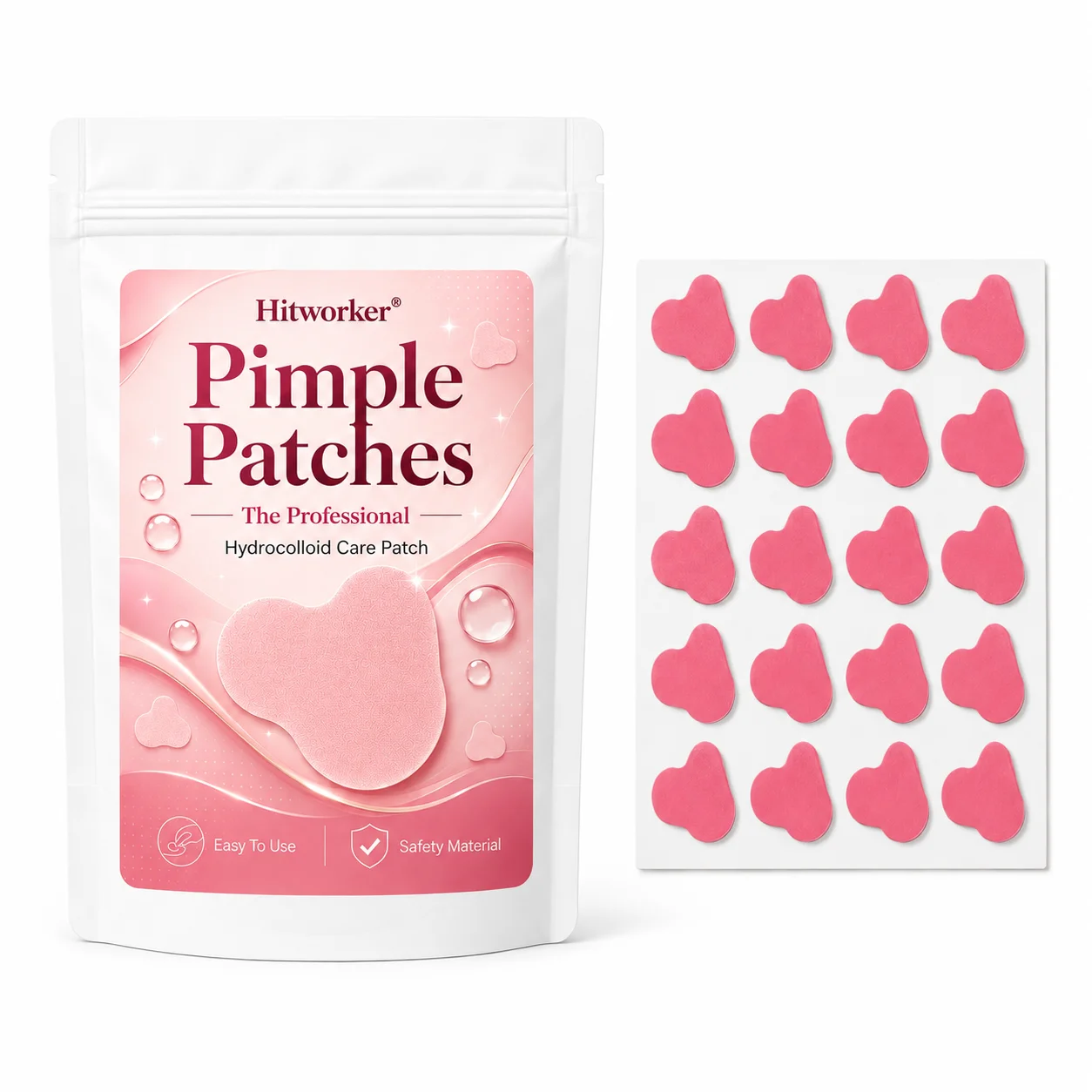 100PCS Pimple Cover Patches, Clear-Look Hydrocolloid Beauty Patches For Day And Night Use, Easy Peel Spot Cover