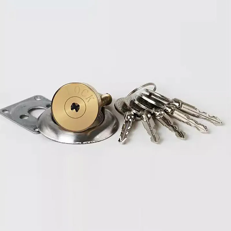 Pure Copper Anti-theft Lock Core External Door Lock Core Indoor Door Mechanical Old-fashioned Crescent Key Opening Security Lock