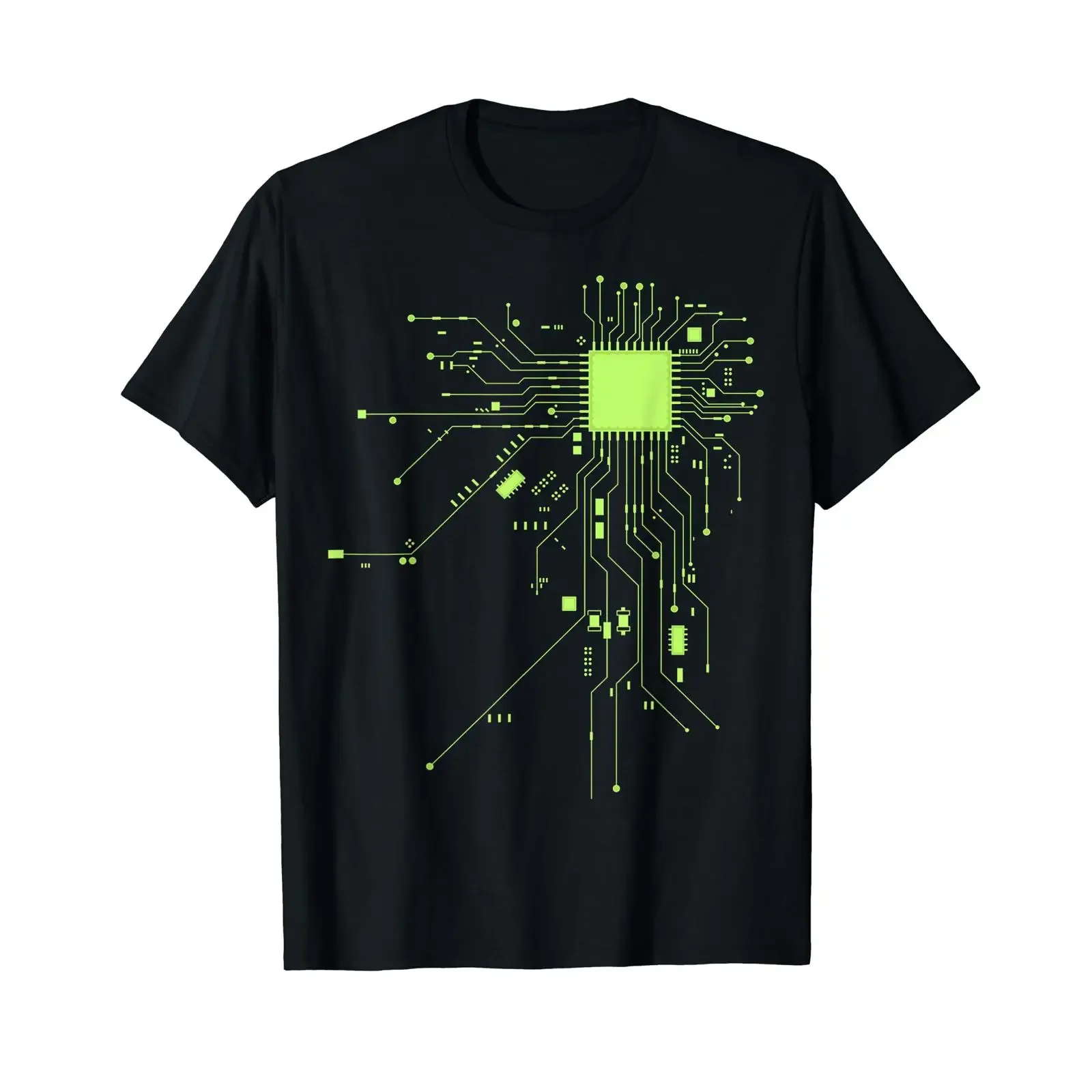 CPU technology nerd computer chip scientist programmer T shirt vintage Washed Breathable graphic Top For Everyday Wear Stylish