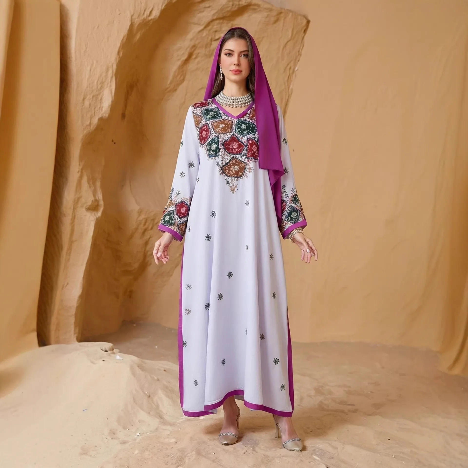 

Платье-абайя женское для праздника Ид, мусульманские вечерние платья с бриллиантами, дубайские абайи, исламские платья, арабские длинные халаты, джалабия, марокканский кафтан на Рамадан