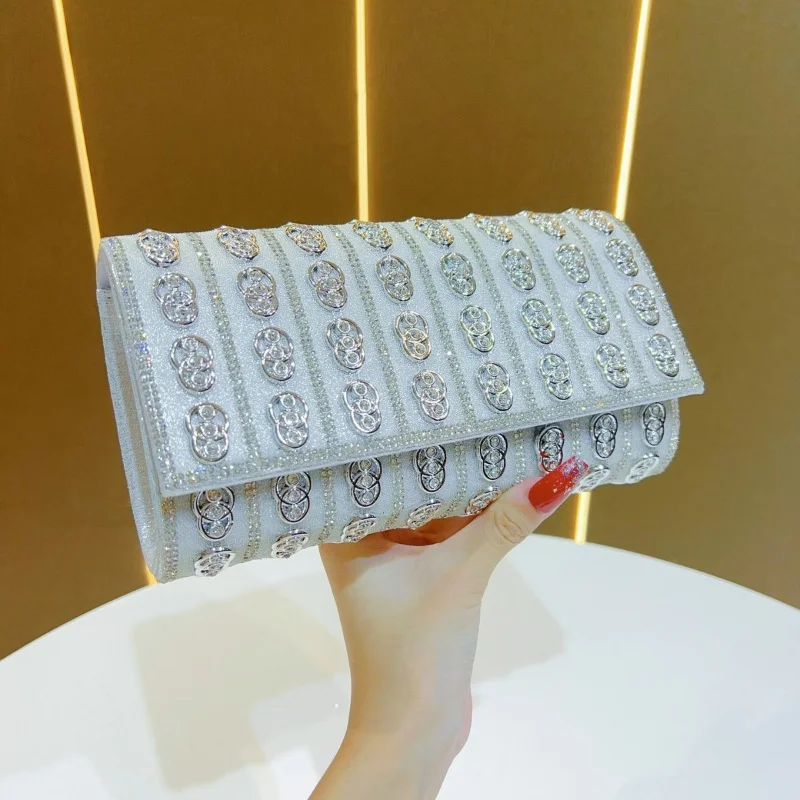 

﻿ Luxury armpit bag fashionable rhinestone shoulder bag crossbody dinner bag