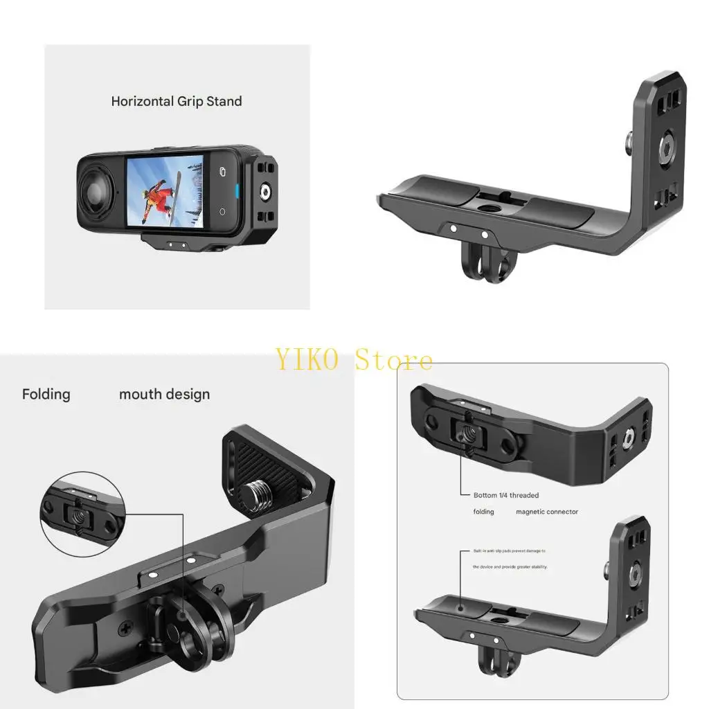 

Алюминиевое крепление камеры K32C для Insta360X5/4 с магнитным фиксатором, быстрое изменение ориентации