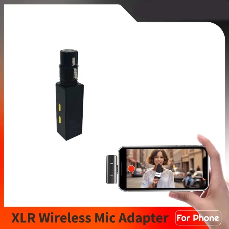 Draadloze microfoonconverter XLR-zender Ontvanger Transmissie Telefoon Android Smart Phone Interview Live Stream