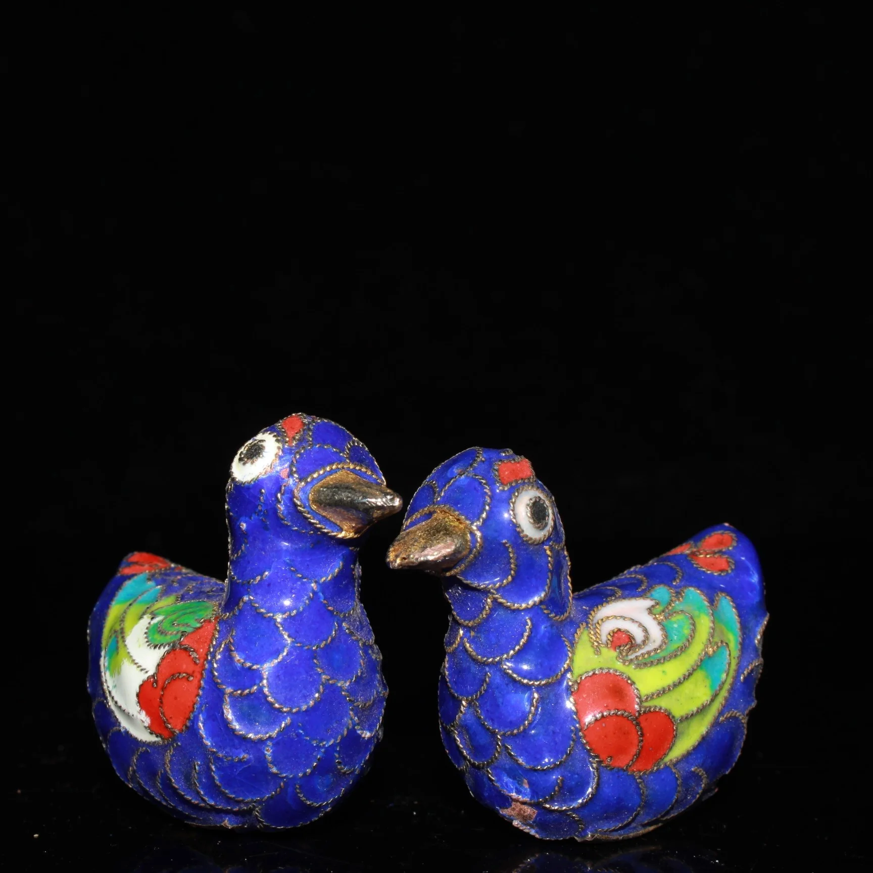 Chinese fine copper tyre cloisonne wire duckling desk decoration home decoration gift