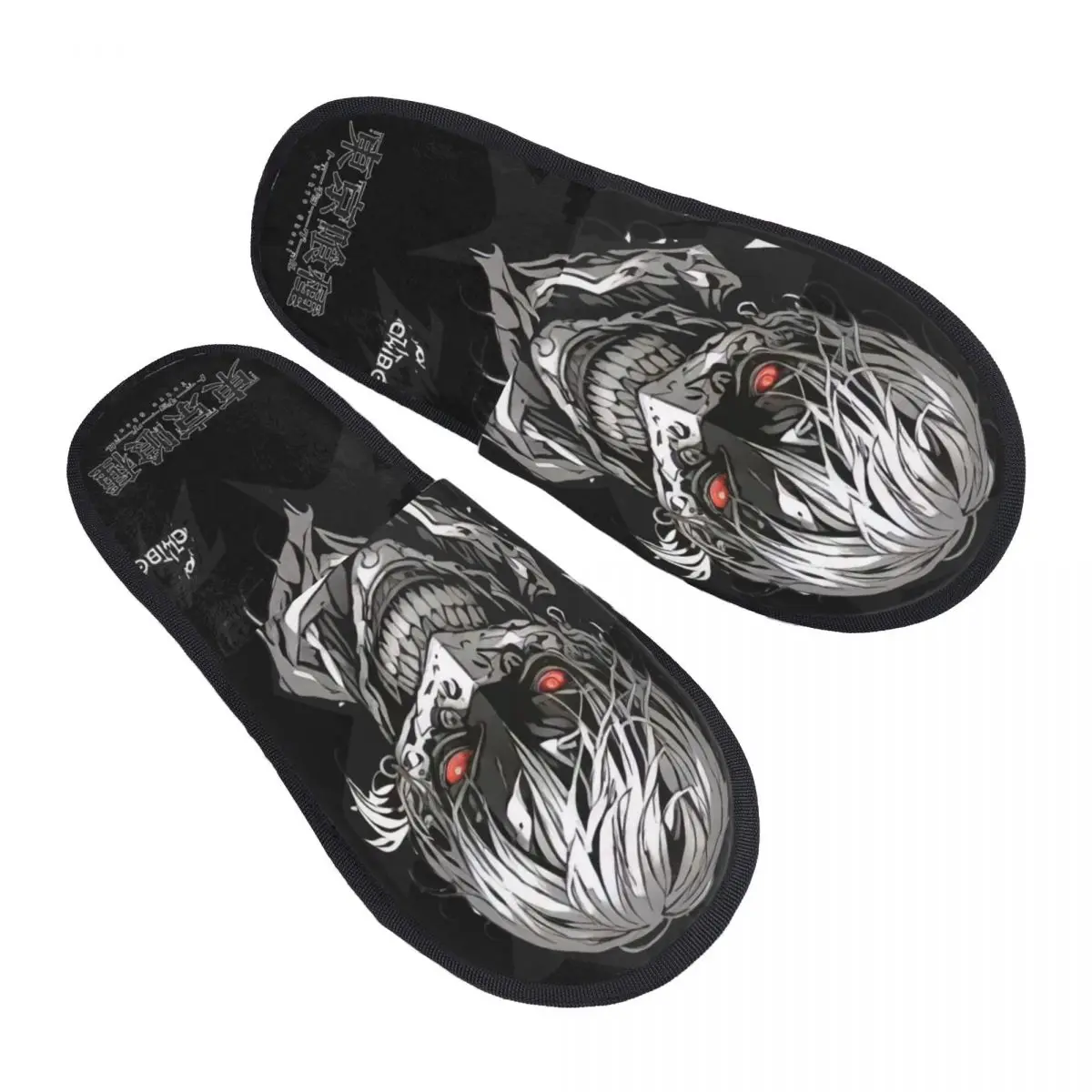 Anime Tokyo Ghoul Men Women Furry slippers,Leisure printing pantoufle homme Home slippers