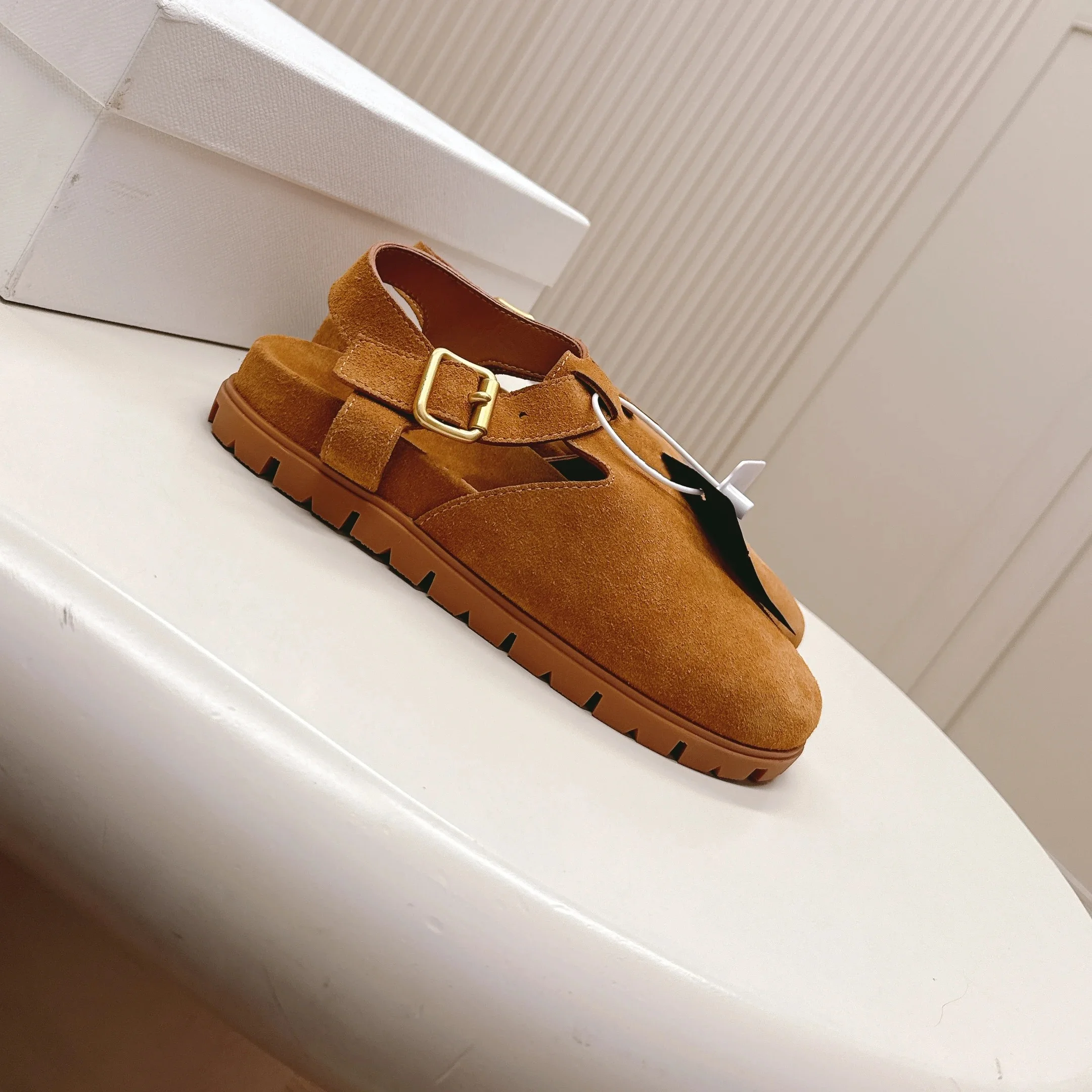

Shoes Women Size35-41 Weaving Sandals Flat Platform Natural Cow Suede Flats Round Toe Leisure Designer Shoes Zapatillas De Mujer