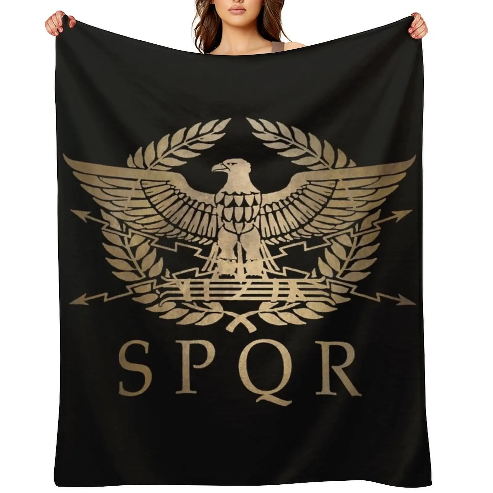 

SPQR- Roman Empire Standard Shield Throw Blanket christmas decoration Hairys Large Blankets Sofas Of Decoration Blankets