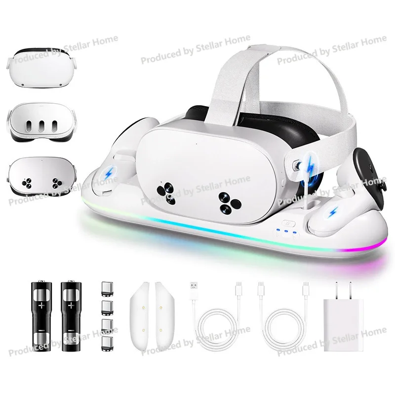 

Подходит для Meta Quets3s, кронштейн для зарядной базы RGB, быстрая зарядка, 18 Вт, хост-ручка, кронштейн для зарядной базы