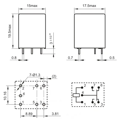 New GYC-1W-24D (4117-2C-24V) Relay 7 pins