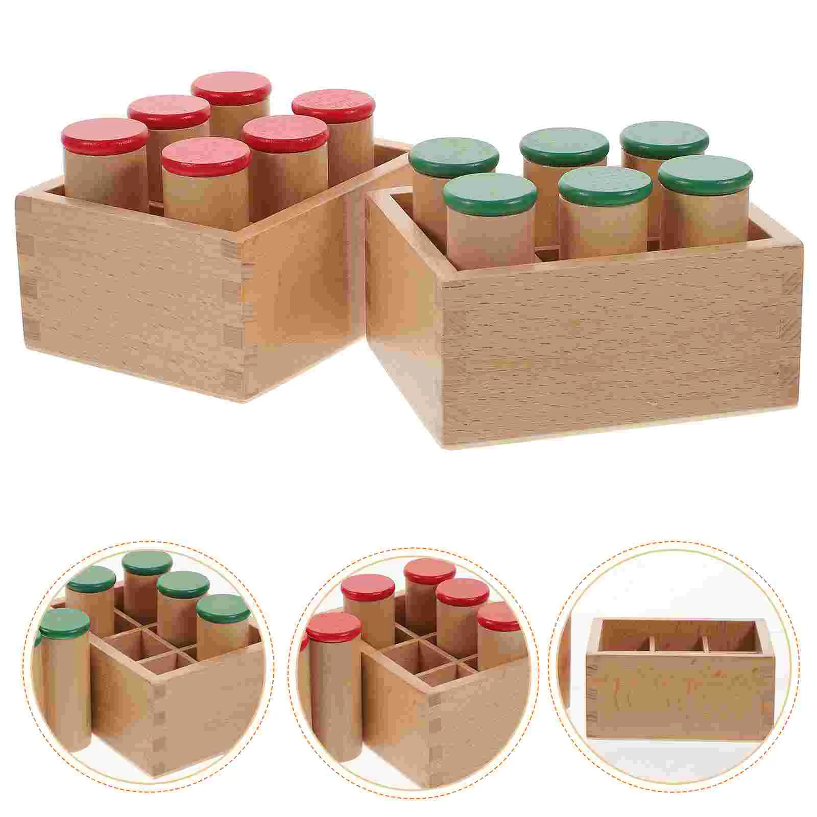 

Puzzle Speaker Sensory Toys Child Children's Kid Sound Cylinder 13X95X7CM Wood Baby Toddler Cognitive