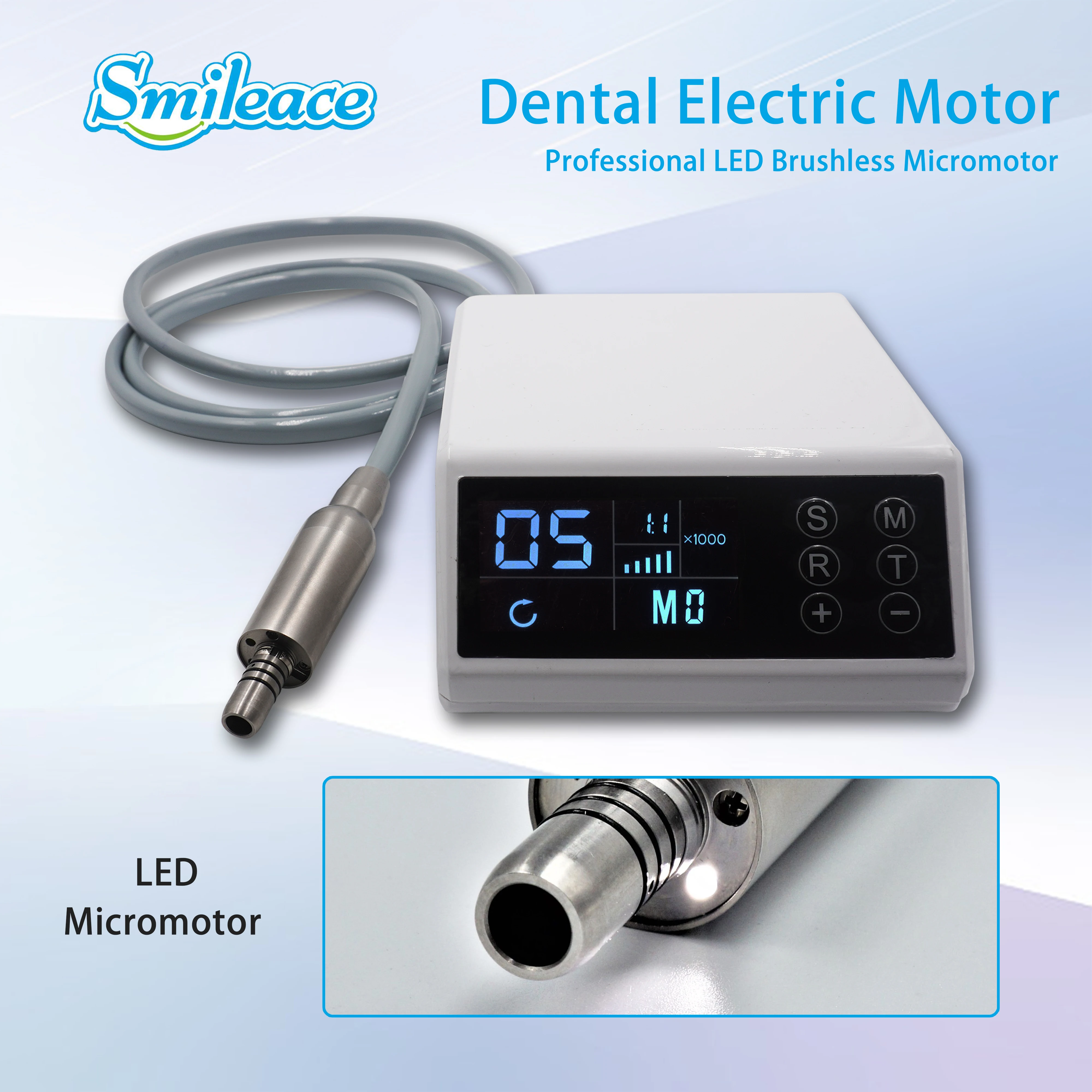 

Dental Brushless Micro Motor LED Electric Machine Set Internal Water Spray E-type for Contra Angle Handpiece Clinical Equipment