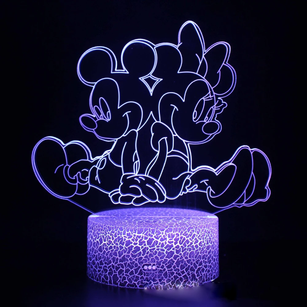 Mickey Mouse Clubhouse 3D Night Light LED 16 Colors Color Changing Lights Bedroom Decoration Toys Kids Kids Birthday Gift