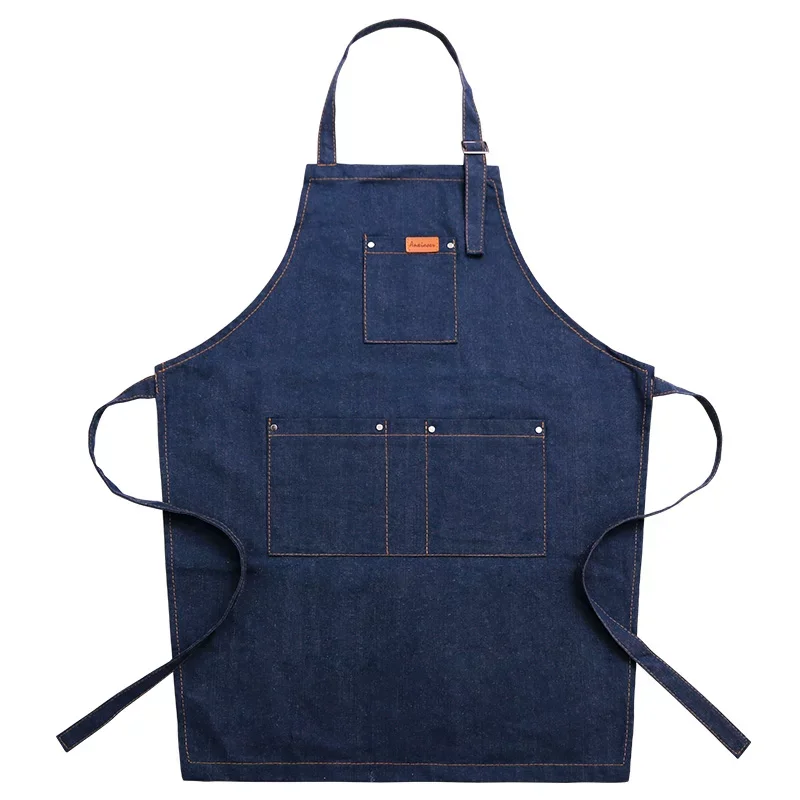 Fashion Cowboy Apron for Men And Women Customizable Logo Kitchen Workwear for Baristas Hairdressers Flower Shop Manicurists