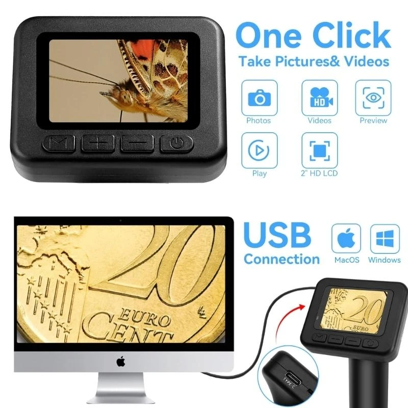 Portable Clear Display Digital Microscope For Scientific Research And Education