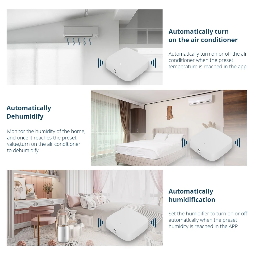 Yagusmart Tuya Zigbee Smart Temperature Humidity Sensor Detector Real Time Monitoring Alexa Google Home Smart Life APP Control