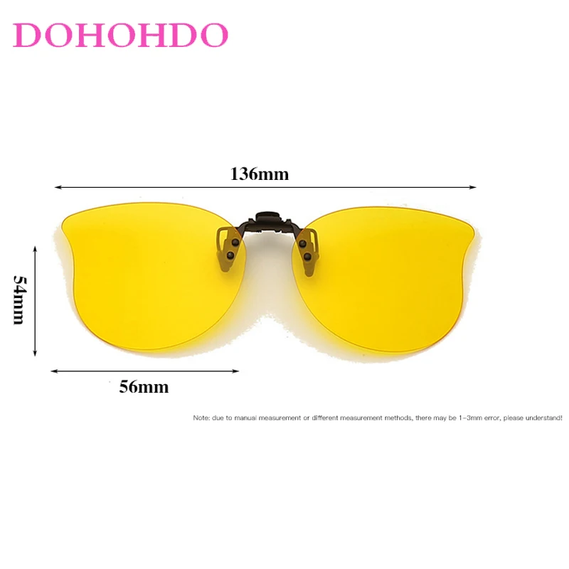 Vintage Trendy Driving Night Vision Lenses Clip On Sunglass Women Men Brand Designer Anti-Glare Polarized Goggles Unisex UV400