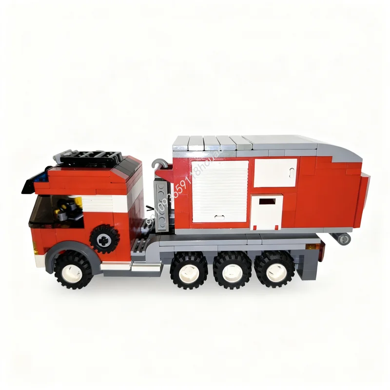 309pcs MOC City Fire Firetruck Hook Container System Model Building Blocks Construction festival Gifts Toys Education