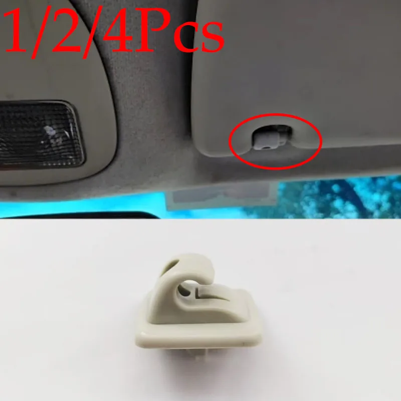 1/2/4X Interior Sun Visor Clips Fastener Clip Support Hook Holder Hanger For Peugeot 107 307 307CC 307SW 206 306 Citroën C1 DS3