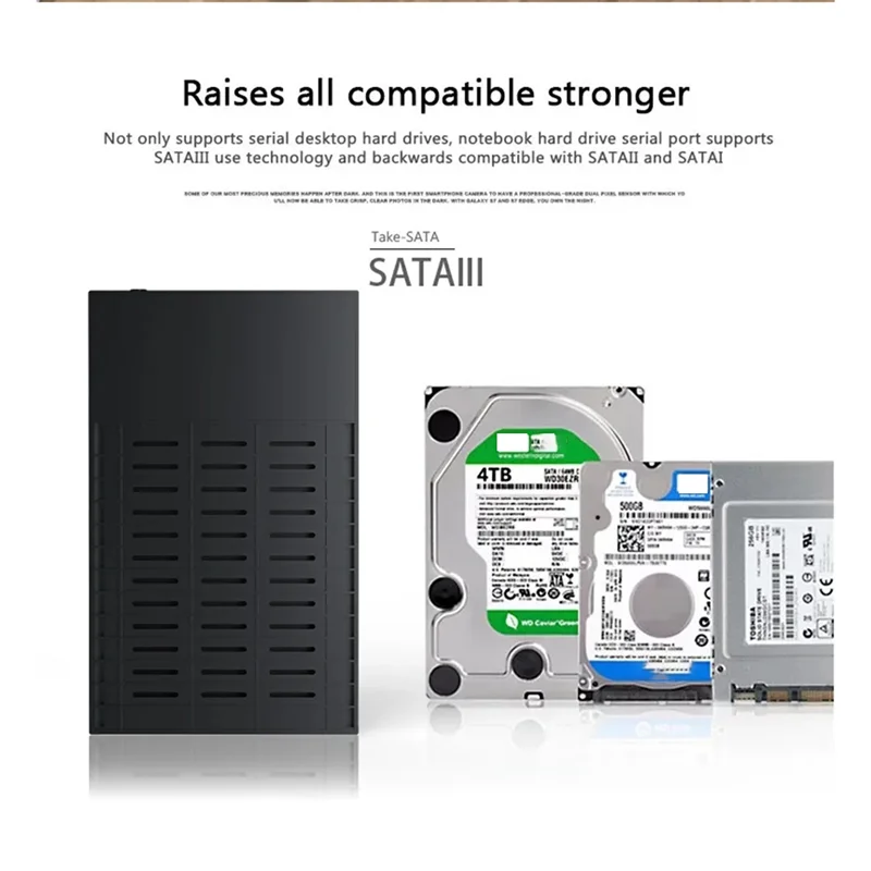 

High Speed USB 3.0 Adapter 3.5 Inch SATA HDD External Hard Drive Enclosure Case Box Reader For PC Laptop
