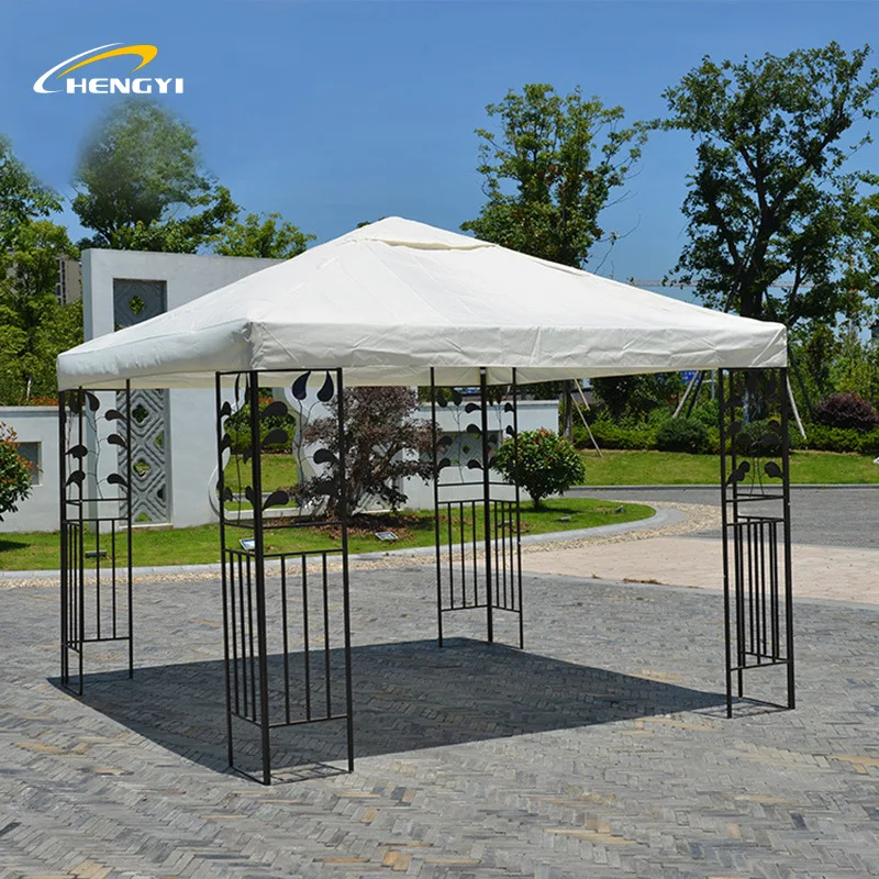 

3x3M Waterproof Sun Garden Gazebo Top Cover Replacement Gazebo Canopy Roof Sunshade Outdoor Cover Sunshade Patio Pavilion Cover