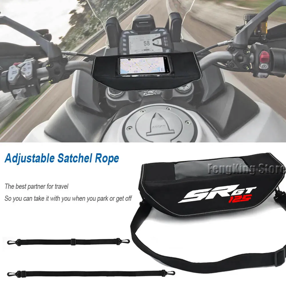 Motorcycle Accessories Handlebar Waterproof Bag Travel Bag Storage Bag Screen GPS For Aprilia SR GT 125 SR GT 200 - Image 3