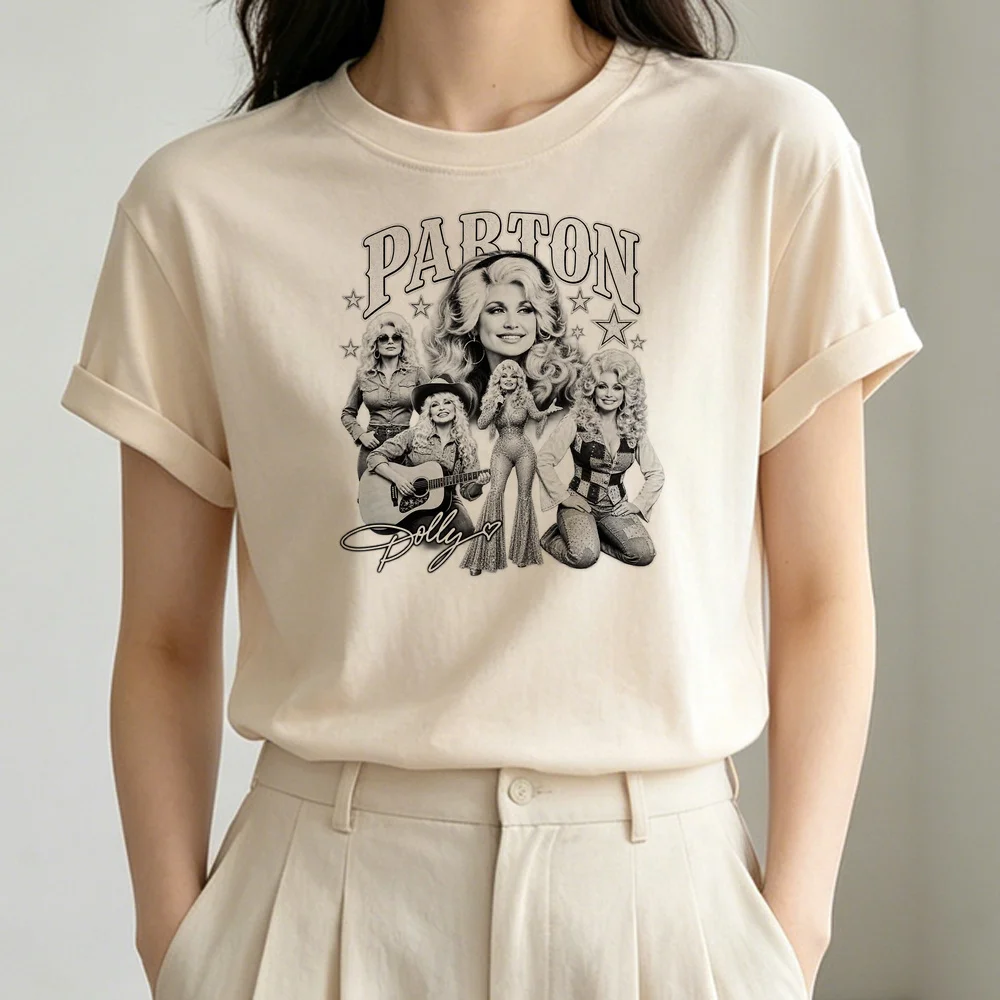 Dolly Parton tshirt femme vintage kawaii baddie clearance sales shirt cute summer dollette y2k