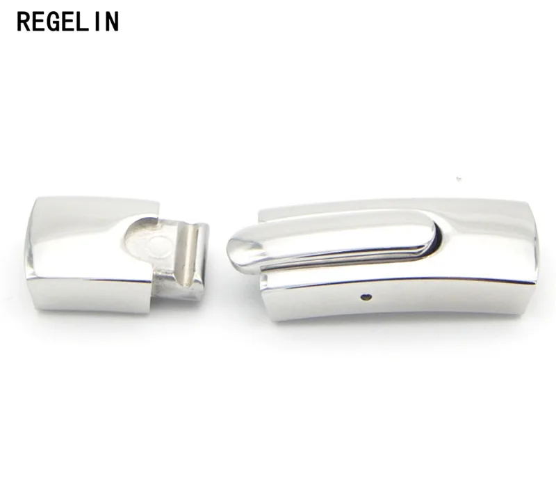 REGELIN Hole Stainless Steel Clasps Jewelry Connector Clasps 5 Sizes for Leather Cord Bracelet Necklace DIY Jewelry Accessories