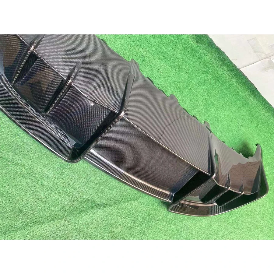 Per Tesla Modello Y Di alta qualità AD stile In Fibra di Carbonio Auto Paraurti Posteriore Diffusore Splitter Posteriori Spoiler Labbro Posteriore