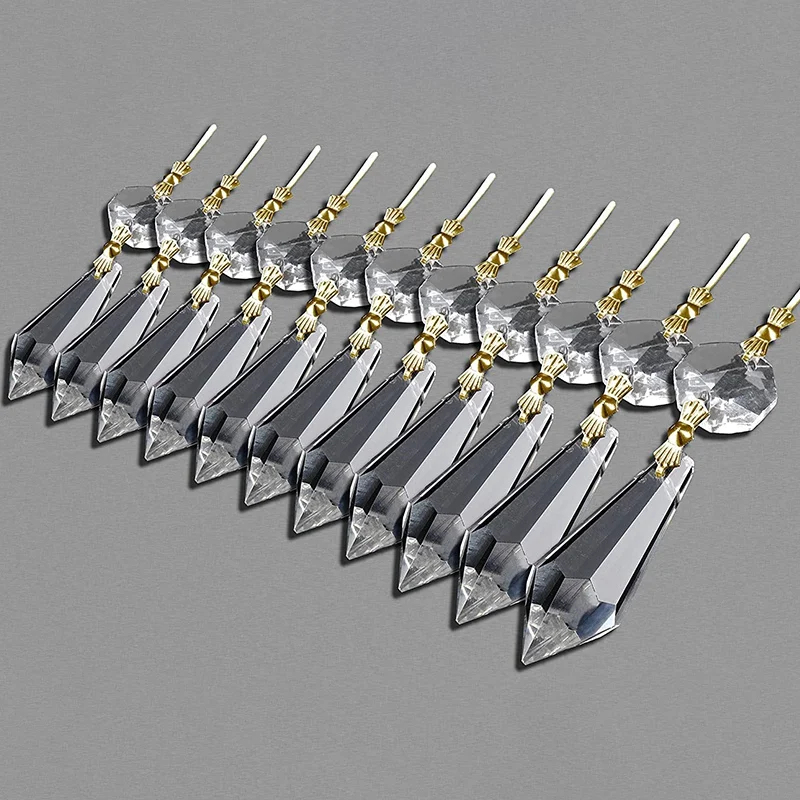 LICE-20PCS Perline per parti pendenti per lampadari a goccia trasparenti fai-da-te, decorazione per lampadari