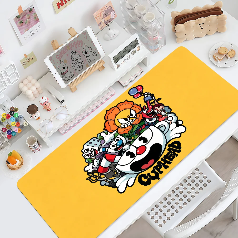 Mouse Pad MousePad Non-slip Lockedge Office Student Running Gaming C-Cuphead Thickened Large Writing Pad Shooting Cushion