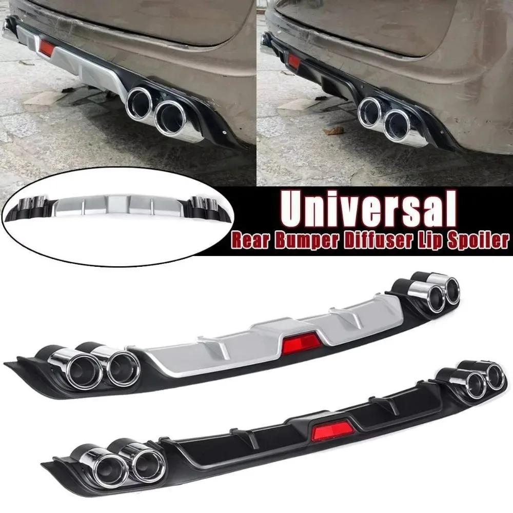 

Universal Car Spoilers Rear Bumper Diffuser and Lip Spoiler Protector Universal Rear Bumper Side Diffuser