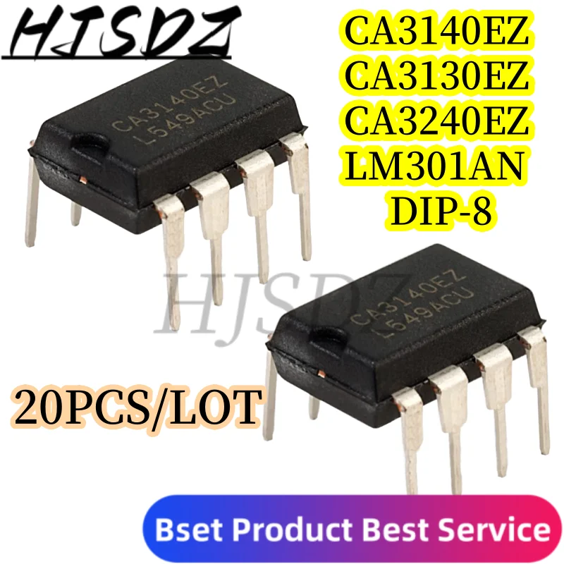 【20PCS/LOT】Amplificadores Operacionales LM301AN, CA3140EZ, CA3240EZ, CA3130EZ (DIP-8) - 100% Nuevos Originales