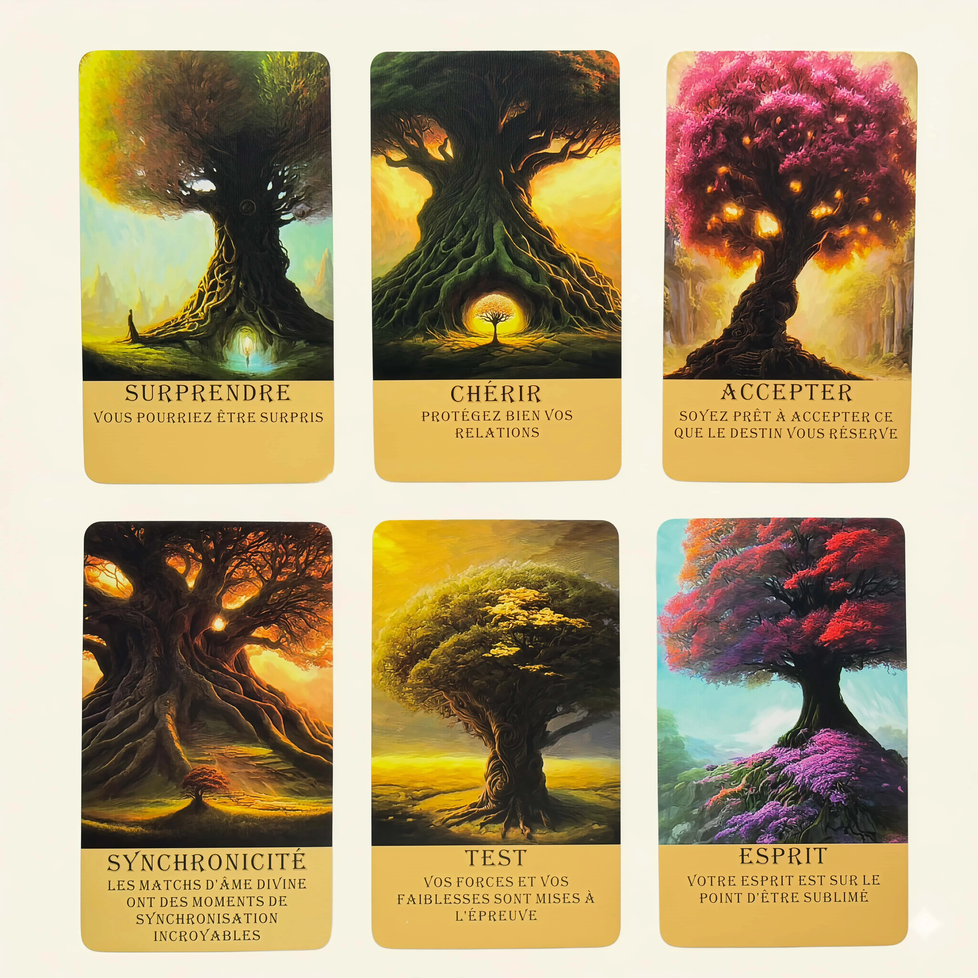 

56 French Psychic Oracle Card, Keyword Tarot Deck, Divination, Spiritual Guidance, Love, Synchronicity, Miracle Exploration Tool