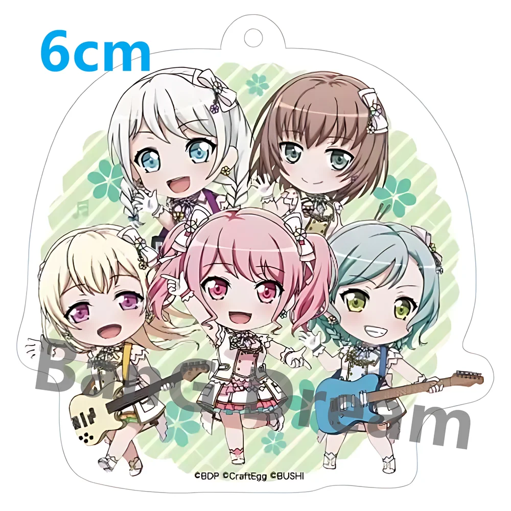

Anime Bang Dream Acrylic key chain backpack pendant cute bag Gift 6cm