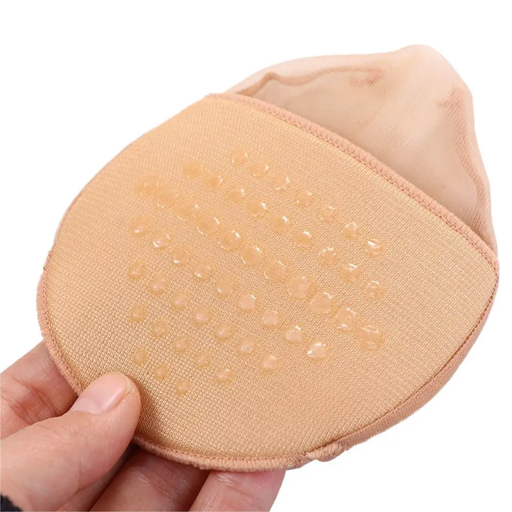 Confortável almofada de pé verão meninas antiderrapante meia palma meias invisíveis palmilhas antepé feminino meias