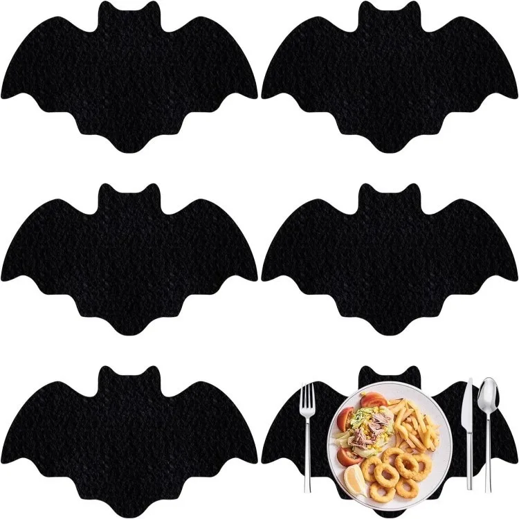 

Halloween Bat Cutlery Mat Ghost Festival Dinner Party Table Mat Bat Trick or Treat Happy Halloween Day Gift 2025