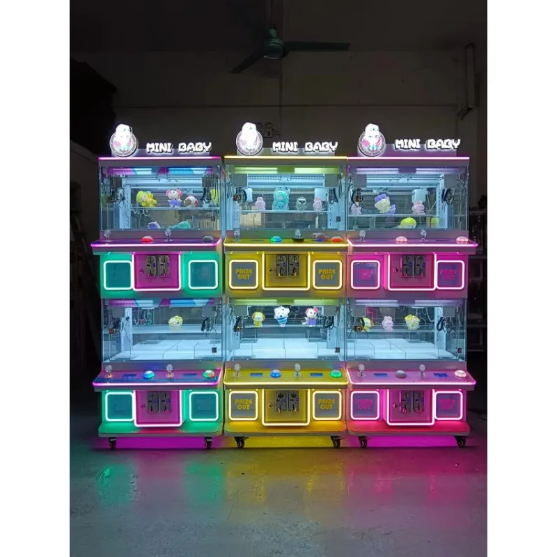 Hot-Sale Coin-Operated Mini Doll Claw Machine - Adjustable Winning Rate, Money-Earning Feature