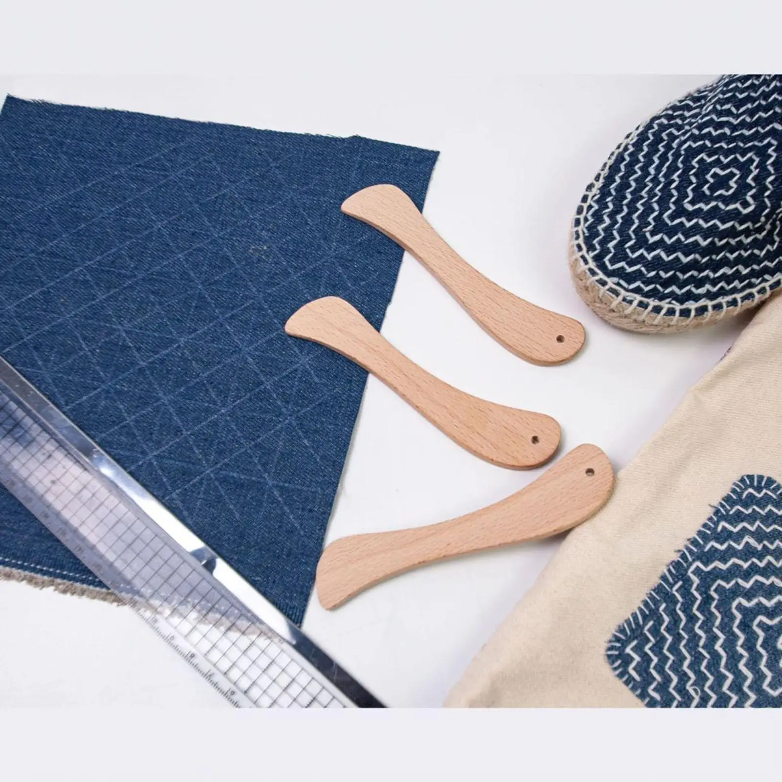 2x Seam Creaser Tool Bone Folder Point Tuner Sewing Mark Presser for Quilting Dressmaker