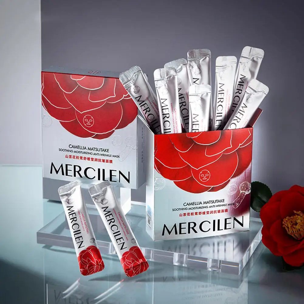 20 Stück MERCILEN Collagen Sleeping Leave-in-Gesichtsmasken, Gesichtspflege, feuchtigkeitsspendend, aufhellend, straffend, feuchtigkeitsspendende Hautpflege