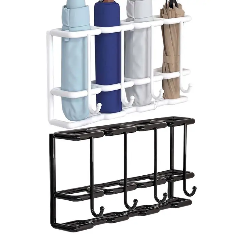 منظم المظلة للجدار 4-فتحة الحائط مظلة معدنية تخزين حامل اللوازم المنزلية توفير المساحة المنظم المنزل