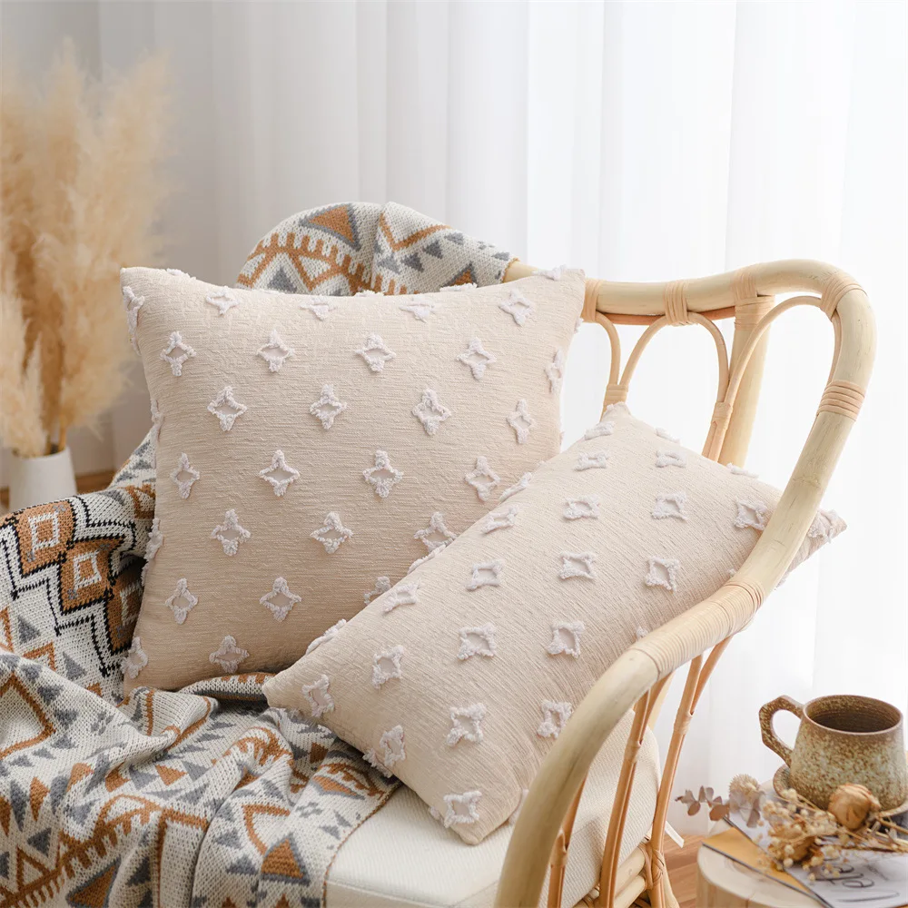 Beige Cushion Covers 45x45 Throw Pillow Cover for Couch Home Decor Pillows for Sofa Bedroom Pillow Cases for Chair Decoration