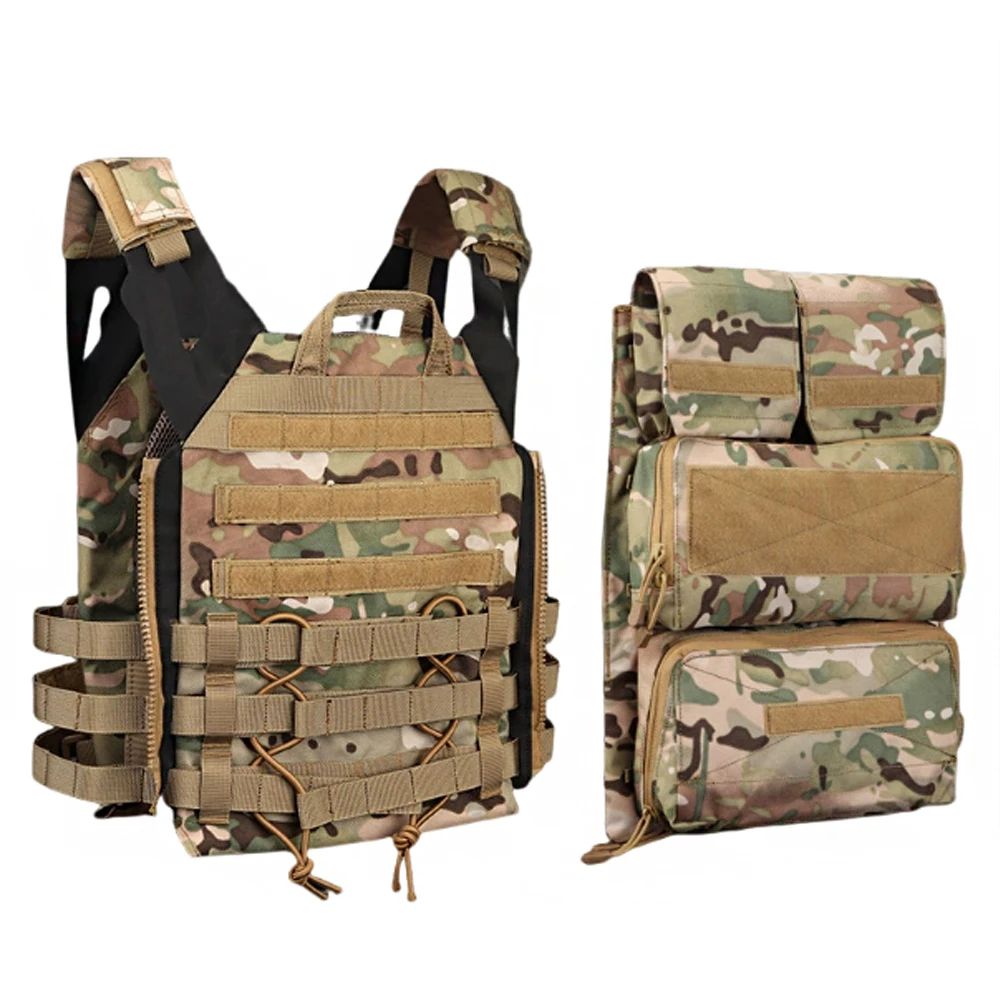 

Tactical Plate Carrier Zip-on Back Panel Pouch Hunting Pocket Airsoft Molle Supplement Accessory Bag For AVS JPC 2.0 CPC Vest