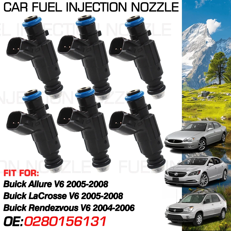 0280156131 800-1691N Fuel Injectors Nozzle Injection for Buick Allure Buick LaCrosse V6 2005-2008 Buick Rendezvous V6 2004-2006