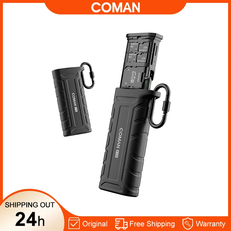 coman-e10高速メモリカードリーダー-usb-31-type-cアダプター-sd-tfデュアルスロットデータ転送メモリカードリーダーツール-ip54防水