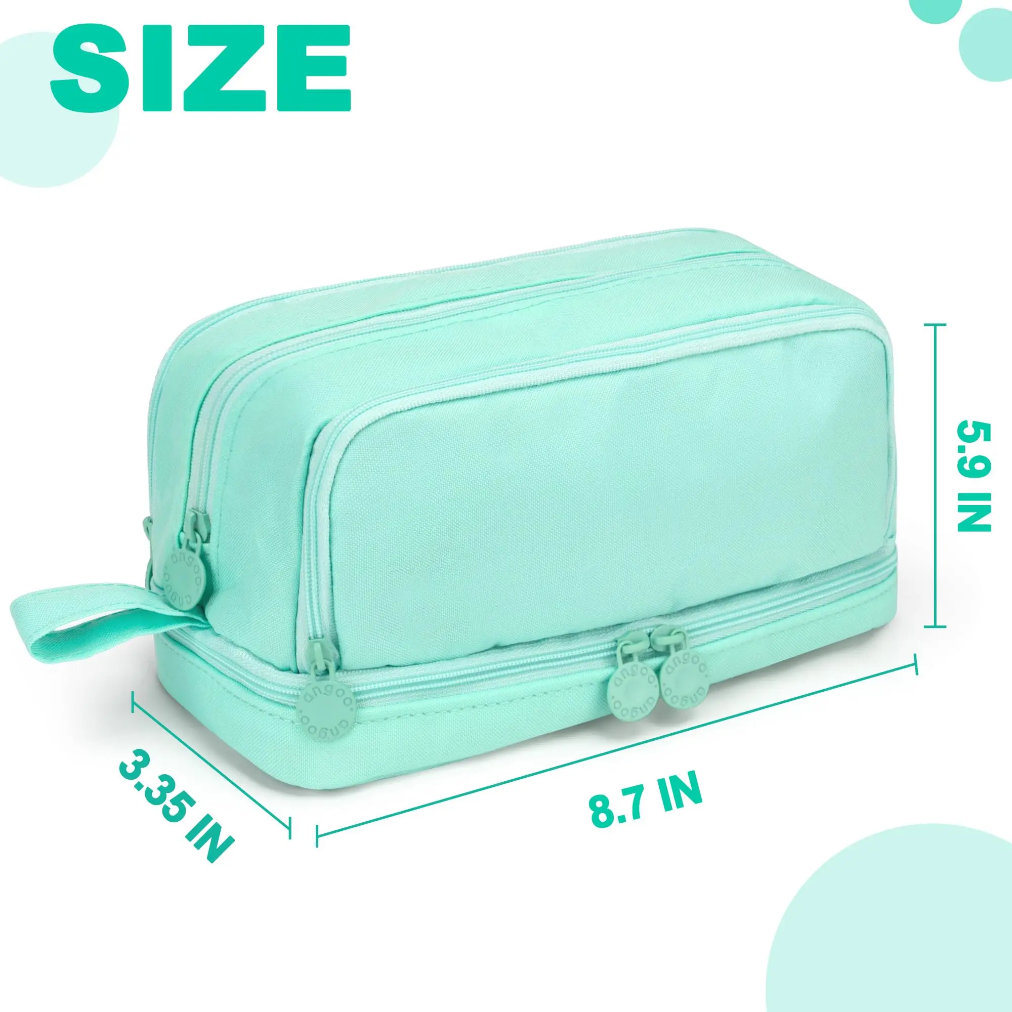 Large-Capacity Portable Pencil Case Minimalist Multi-Compartment Pencil Case Stationery Organizer Desktop Storage Pouch